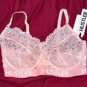Hustler Hollywood Soft Pink Lace Bra